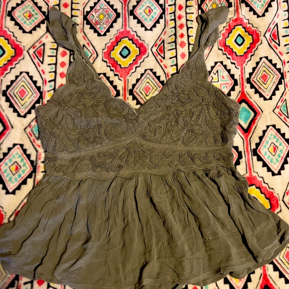 Green shyanne tank top